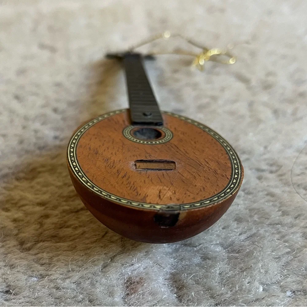 2 Vintage Wood Instrument Ornaments - Picture 9 of 13